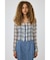 FRONT TIED CHECK シャツ