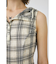HOODIE SLEEVELESS CHECK ドレス