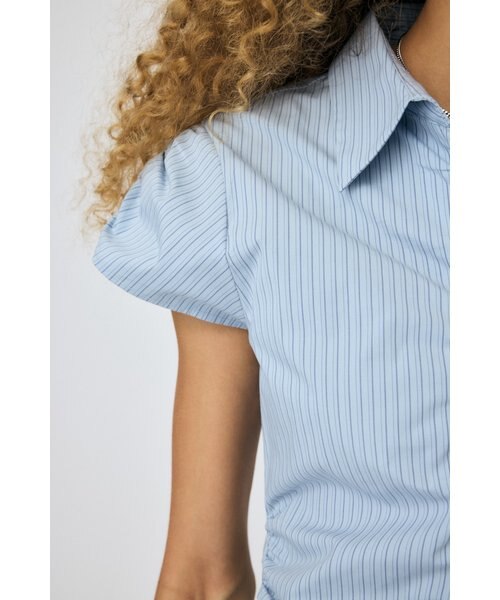 ZIP UP CAP SLEEVE シャツ｜マウジーの通販｜&mall（アンド