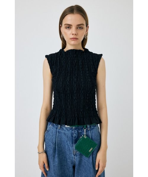 SHIRRING SLEEVELESS トップス｜マウジーの通販｜&mall（アンド