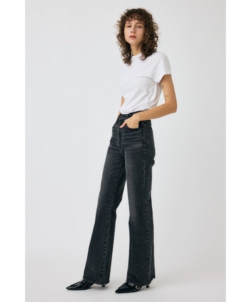 パンツ MOUSSY MVS BLACK FLARE 27inch MOUSSY | MVS BLACK FLARE(L) / ロングサイズ (フレア ) |SHEL