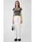 FRONT SLIT FRINGE スカート