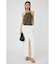 FRONT SLIT FRINGE スカート