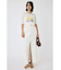 FRONT SLIT FRINGE スカート