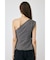PLAID ONE SHOULDER ブラウス