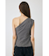 PLAID ONE SHOULDER ブラウス