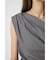PLAID ONE SHOULDER ブラウス
