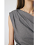 PLAID ONE SHOULDER ブラウス