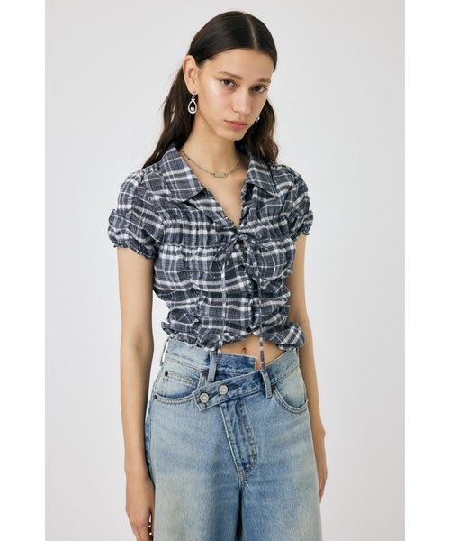 SHIRRING RIBBON シャツ｜マウジーの通販｜&mall（アンドモール