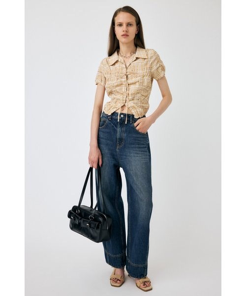 MOUSSY トップス SHIRRING RIBBON シャツ MOUSSY | SHIRRING RIBBON シャツ (シャツ・ブラウス ) |SHEL
