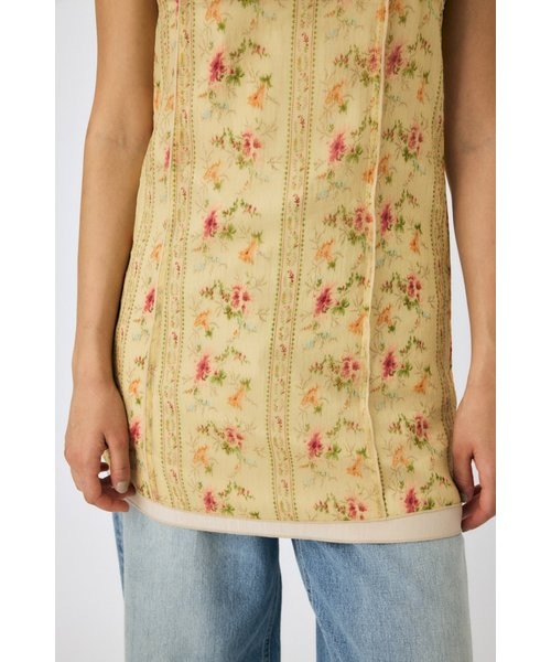 SHEER LAYERED SLIP ミニドレス　マウジー　花柄 SHEER LAYERED SLIP ミニドレス｜マウジーの通販｜&mall（アンド