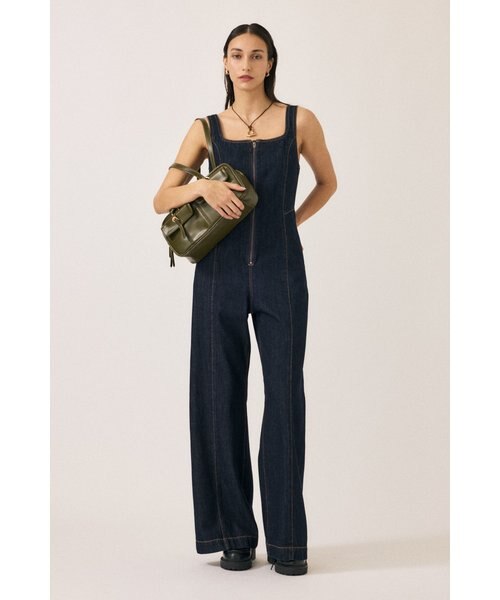 MOUSSY FRONT ZIP FIT サロペット FRONT ZIP FIT サロペット｜マウジーの通販｜&mall（アンド