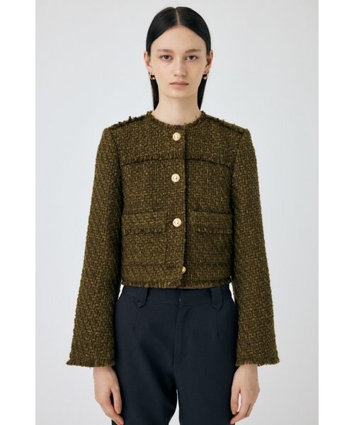 moussy ツイードジャケット VELOUR ツイード ジャケット｜マウジーの通販｜&mall（アンドモール