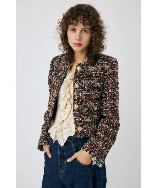 COMPACT TWEED ジャケット｜マウジーの通販｜&mall（アンドモール