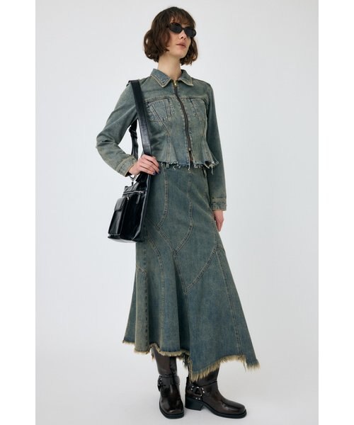 WAIST TUCK デニムシャツ ブルー｜マウジーの通販｜&mall