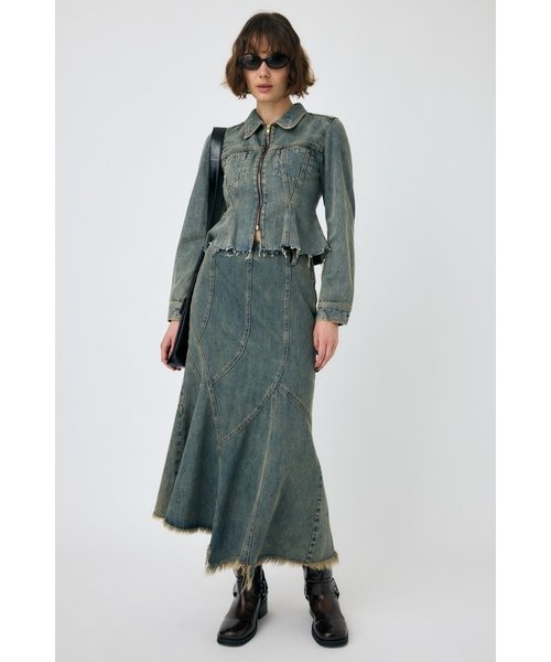 【★】WAIST TUCK デニムシャツ(moussy) WAIST TUCK デニムシャツ ブルー｜マウジーの通販｜&mall（アンド