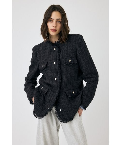 VELOUR ツイード ジャケット｜マウジーの通販｜&mall（アンドモール