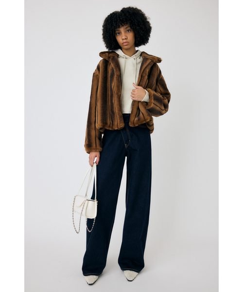 FAUX FUR スタンドカラージャケット｜マウジーの通販｜&mall（アンド