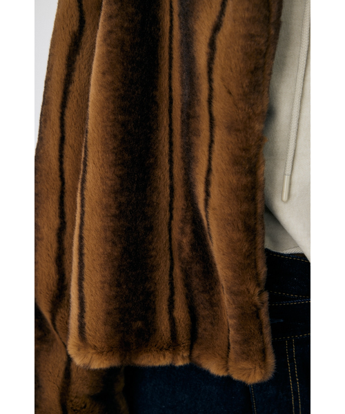 MOUSSY マウジー FAUX FUR スタンドカラージャケット ブラウン 江釣子ショッピングセンター パル