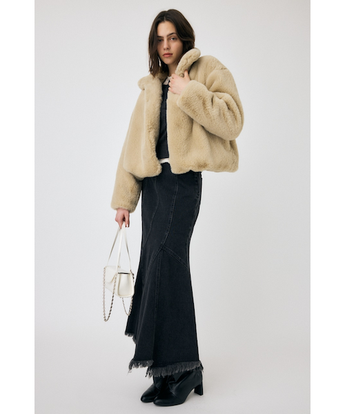 FAUX FUR スタンドカラージャケット｜マウジーの通販｜&mall（アンド