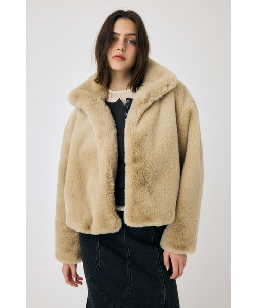 MOUSSY FAUX FUR スタンドカラージャケット FAUX FUR スタンドカラージャケット｜マウジーの通販｜&mall（アンド