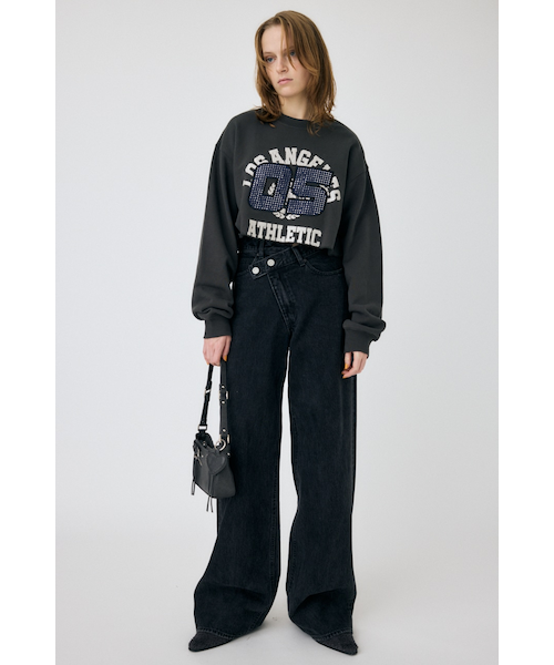 RHINESTONE NUMBER REMAKE プルオーバー｜マウジーの通販｜&mall