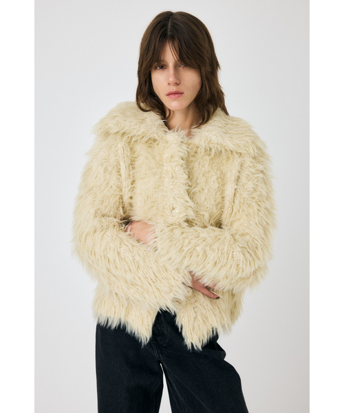 MOUSSY FEATHER YARN オーバーサイズカーディガン FEATHER YARN オーバーサイズカーディガン｜マウジーの通販
