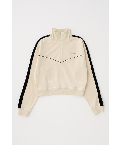 VELOUR PIPING ハーフジップトップス｜マウジーの通販｜&mall