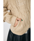 CABLE ZIP UP ニットフーディ