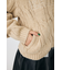 CABLE ZIP UP ニットフーディ