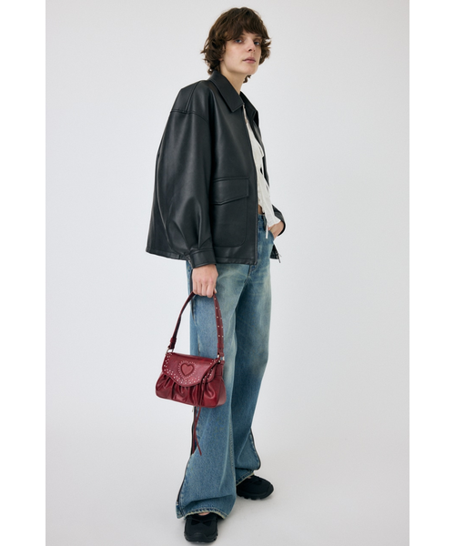 FAUX LEATHER OVER ジャケット｜マウジーの通販｜&mall（アンドモール