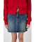 BELTED DENIM ミニスカート