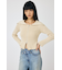 BIG COLLAR ZIP UP ニットトップス