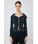 BIG COLLAR ZIP UP ニットトップス