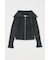 BIG COLLAR ZIP UP ニットトップス