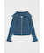 BIG COLLAR ZIP UP ニットトップス
