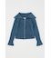 BIG COLLAR ZIP UP ニットトップス