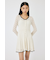 EYELET LACE KNIT ミニドレス