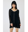EYELET LACE KNIT ミニドレス