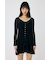 EYELET LACE KNIT ミニドレス