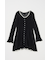 EYELET LACE KNIT ミニドレス