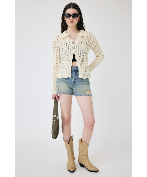 MOSSY OPENWORK ニットシャツ IVOY マウジー MOUSSY OPENWORK ニットシャツ （IVOY3