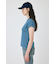 ROLL SLEEVE マルチストライプ TEE