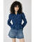 SHIRRING FLORAL フィットシャツ