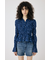 SHIRRING FLORAL フィットシャツ