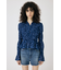 SHIRRING FLORAL フィットシャツ