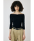 CROSS OFF SHOULDER ニットトップス