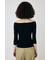 CROSS OFF SHOULDER ニットトップス