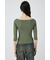 CROSS OFF SHOULDER ニットトップス