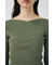 CROSS OFF SHOULDER ニットトップス